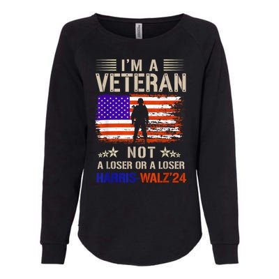 IM A Veteran Not A Sucker Or Loser Anti Trump Gift Womens California Wash Sweatshirt