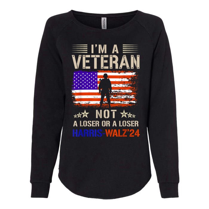 IM A Veteran Not A Sucker Or Loser Anti Trump Gift Womens California Wash Sweatshirt