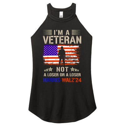 IM A Veteran Not A Sucker Or Loser Anti Trump Gift Women's Perfect Tri Rocker Tank