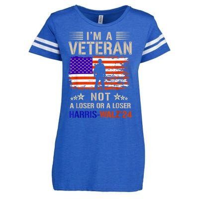 IM A Veteran Not A Sucker Or Loser Anti Trump Gift Enza Ladies Jersey Football T-Shirt