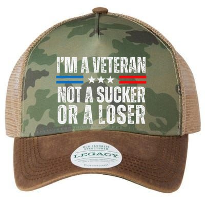 IM A Veteran Not A Sucker Or A Loser Legacy Tie Dye Trucker Hat