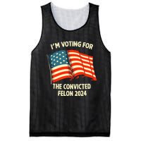 I Am Voting Convicted Felon 2024 Mesh Reversible Basketball Jersey Tank