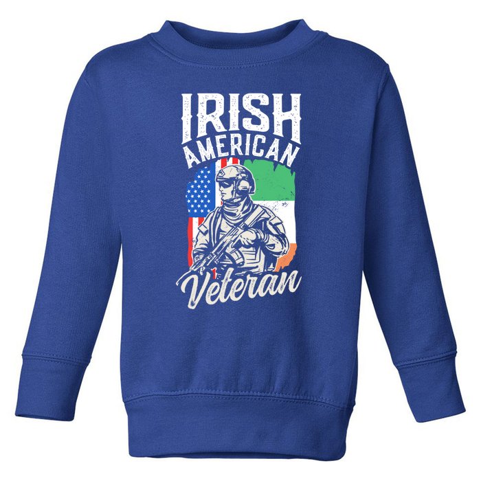 Irish American Veteran Roots Family Ireland Us Usa America Funny Gift Toddler Sweatshirt