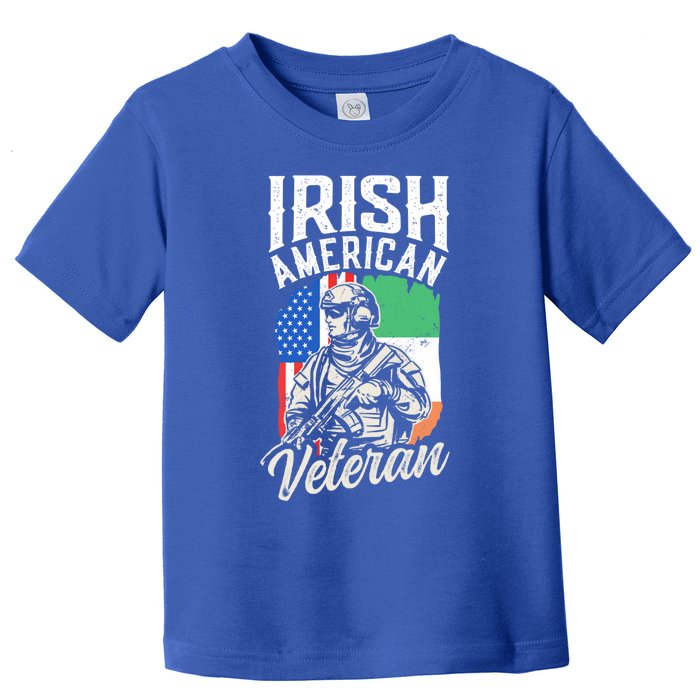 Irish American Veteran Roots Family Ireland Us Usa America Funny Gift Toddler T-Shirt