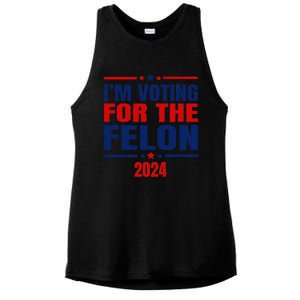 I Am Voting For The Felon Felon For President Ladies PosiCharge Tri-Blend Wicking Tank