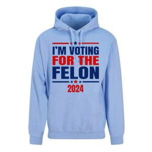 I Am Voting For The Felon Felon For President Unisex Surf Hoodie