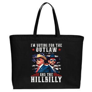 I Am Voting For The Outlaw And Hillbilly Trump Cotton Canvas Jumbo Tote