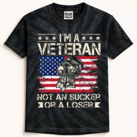 IM A Veteran Not A Sucker Or A Loser Patriotic Kids Tie-Dye T-Shirt