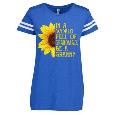 In A World Full Of Grandmas Be A Granny Apparel Fun Grandma Enza Ladies Jersey Football T-Shirt