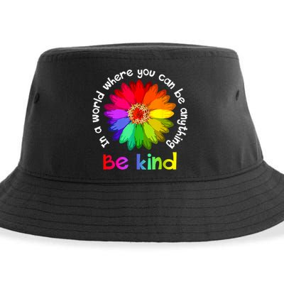 In A World Where You Can Be Anything Be Kind Kindness Gift Sustainable Bucket Hat
