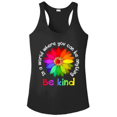 In A World Where You Can Be Anything Be Kind Kindness Gift Ladies PosiCharge Competitor Racerback Tank