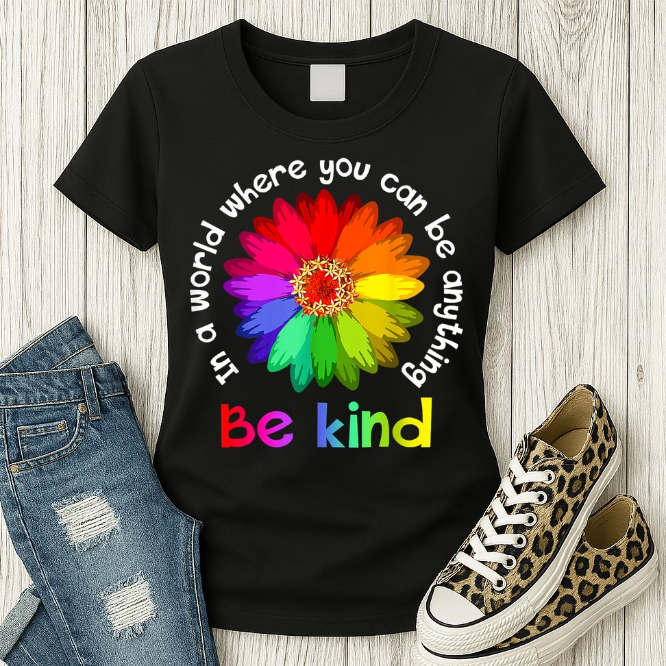 In A World Where You Can Be Anything Be Kind Kindness Gift Womens T-Shirt