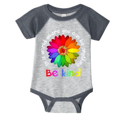 In A World Where You Can Be Anything Be Kind Kindness Gift Infant Baby Jersey Bodysuit