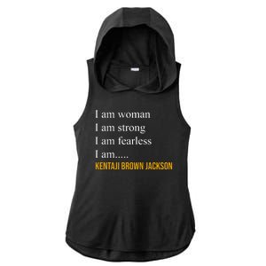 I Am Woman Ketanji Brown Jackson Quote Ladies PosiCharge Tri-Blend Wicking Draft Hoodie Tank