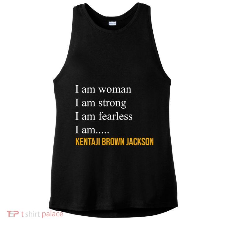 I Am Woman Ketanji Brown Jackson Quote Ladies PosiCharge Tri-Blend Wicking Tank