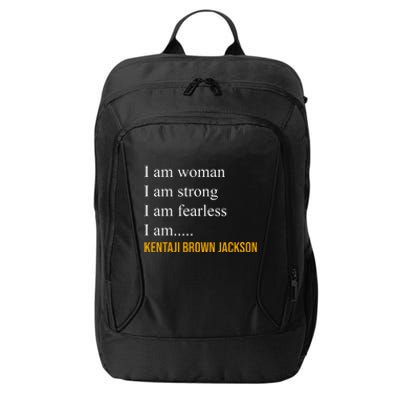 I Am Woman Ketanji Brown Jackson Quote City Backpack