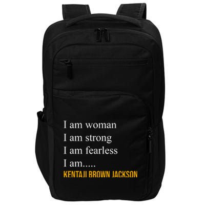 I Am Woman Ketanji Brown Jackson Quote Impact Tech Backpack