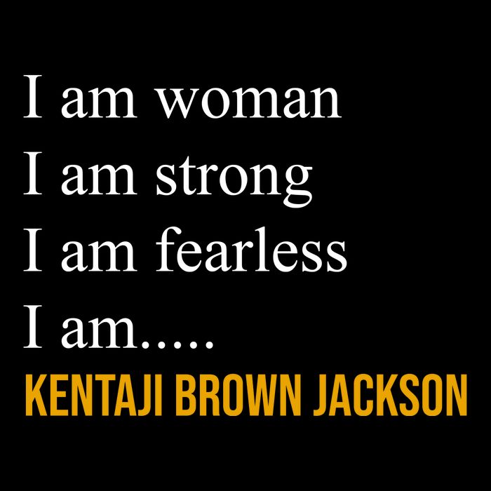 I Am Woman Ketanji Brown Jackson Quote Drawstring Bag