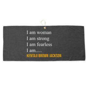 I Am Woman Ketanji Brown Jackson Quote Large Microfiber Waffle Golf Towel