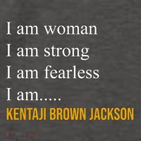 I Am Woman Ketanji Brown Jackson Quote Vector Backpack
