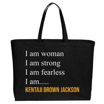 I Am Woman Ketanji Brown Jackson Quote Cotton Canvas Jumbo Tote