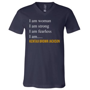 I Am Woman Ketanji Brown Jackson Quote V-Neck T-Shirt