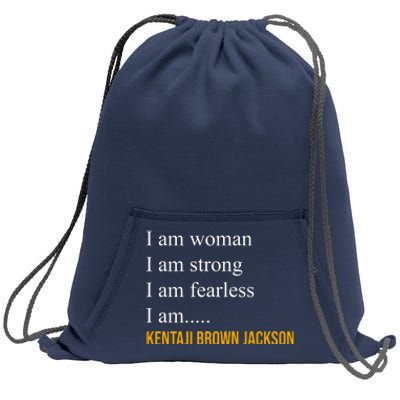 I Am Woman Ketanji Brown Jackson Quote Sweatshirt Cinch Pack Bag