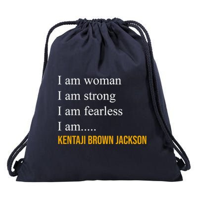 I Am Woman Ketanji Brown Jackson Quote Drawstring Bag