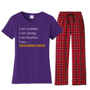 I Am Woman Ketanji Brown Jackson Quote Women's Flannel Pajama Set