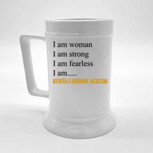 I Am Woman Ketanji Brown Jackson Quote Beer Stein