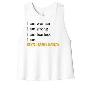 I Am Woman Ketanji Brown Jackson Quote Women's Racerback Cropped Tank