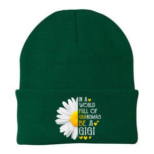 In A World Full Of Grandmas Be A Gigi Daisy MotherS Day Knit Cap Winter Beanie