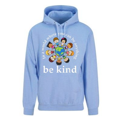 In A World Be Kin Dearth World Kindness Day Teachers Unisex Surf Hoodie