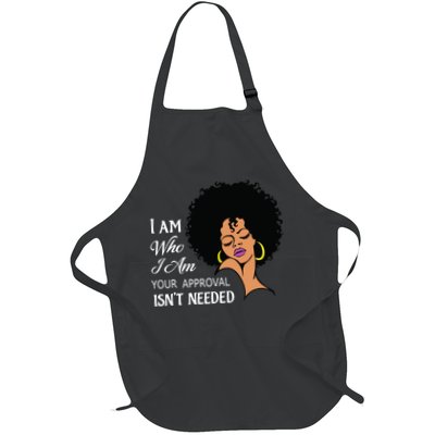 I Am Who I Am Black Queen Afro African American Apron