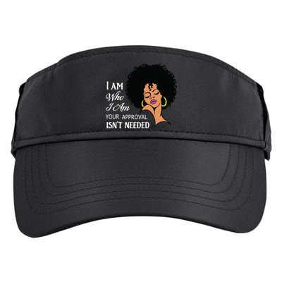 I Am Who I Am Black Queen Afro African American Adult Drive Performance Visor
