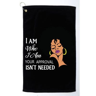 I Am Who I Am Black Queen Afro African American Golf Towel
