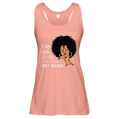 I Am Who I Am Black Queen Afro African American Ladies Essential Flowy Tank