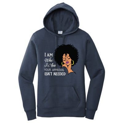 I Am Who I Am Black Queen Afro African American Women's Pullover Hoodie