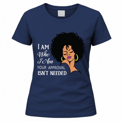 I Am Who I Am Black Queen Afro African American Women's T-Shirt