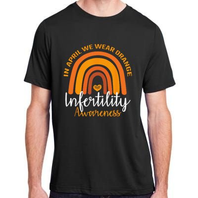 In April We Wear Orange Infertility Awareness Week Rainbow Adult ChromaSoft Performance T-Shirt