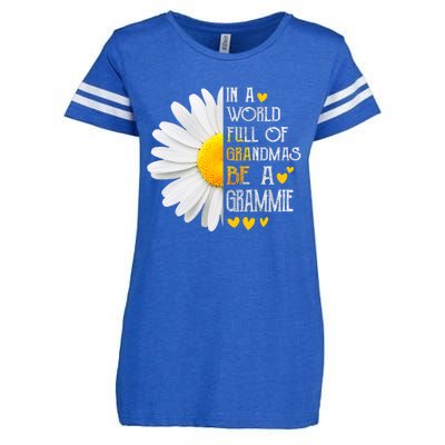 In A World Full Of Grandmas Be A Grammie Daisy Mothers Day Enza Ladies Jersey Football T-Shirt