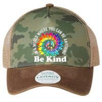 In A World Where You Can Be Anything Be Kind Sign Language Legacy Tie Dye Trucker Hat
