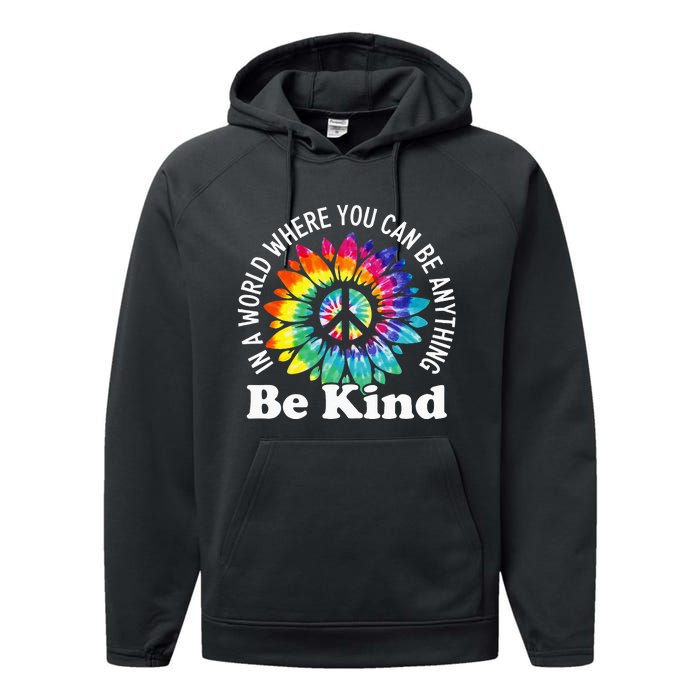 In A World Where You Can Be Anything Be Kind Sign Language Performance Fleece Hoodie