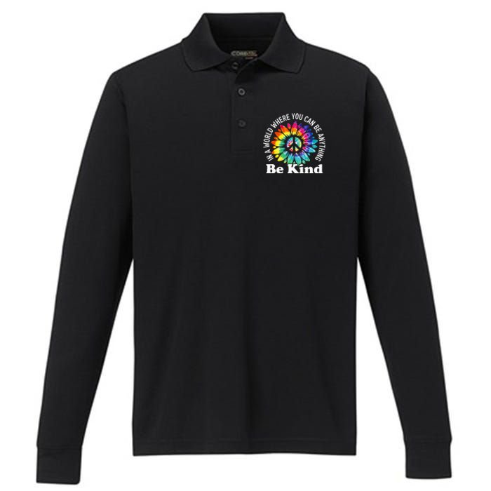 In A World Where You Can Be Anything Be Kind Sign Language Performance Long Sleeve Polo