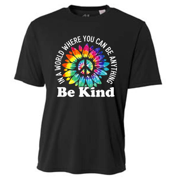 In A World Where You Can Be Anything Be Kind Sign Language Cooling Performance Crew T-Shirt