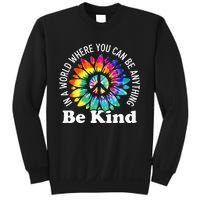 In A World Where You Can Be Anything Be Kind Sign Language Sweatshirt