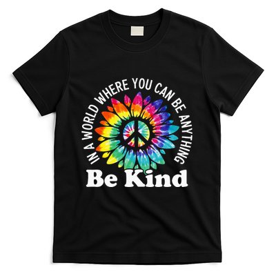 In A World Where You Can Be Anything Be Kind Sign Language T-Shirt