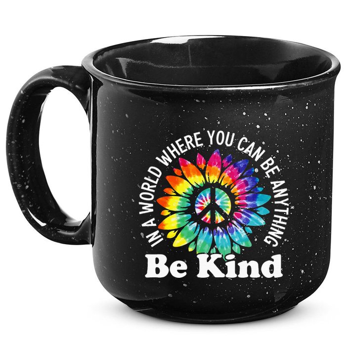 In A World Where You Can Be Anything Be Kind Sign Language 15oz Campfire Ceramic Mug