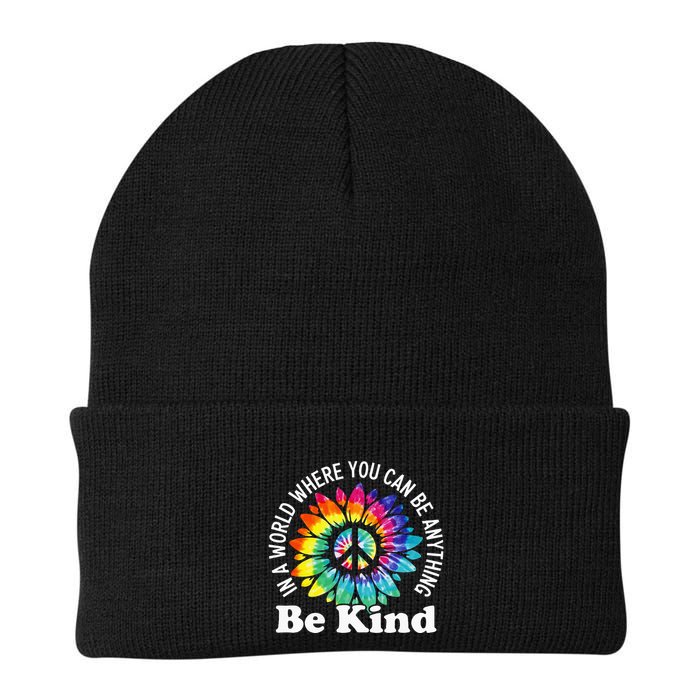 In A World Where You Can Be Anything Be Kind Sign Language Beanie