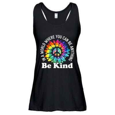 In A World Where You Can Be Anything Be Kind Sign Language Ladies Essential Flowy Tank